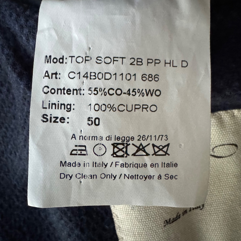 $1295 Maurizio Baldassari - Blue Black Knit Sport Coat - Wool/Cotton - EU50/US40 - Picture 15 of 15